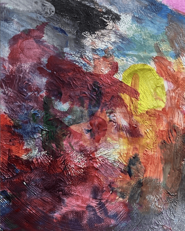 Una nuova tela - Un dipinto astratto dalla forte carica espressiva e materica.