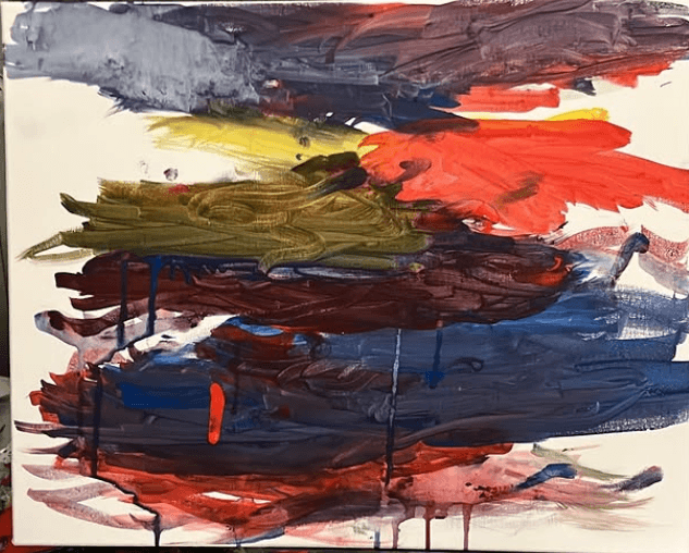 Bandiera - Realizzato con stucco e pennellate di colori per tracciare la bandiera della pace.