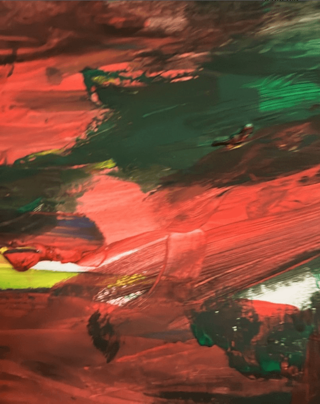 Il grido - Realizzato con pennellate rabbiose, colori fluorescenti e stucco nel centro.