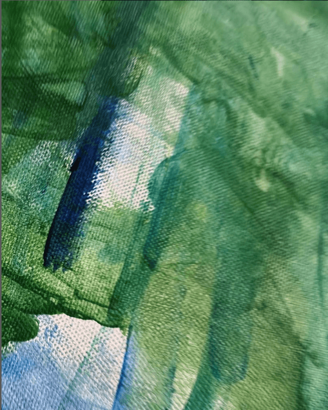 Il mago del pennello - Realizzato con colori chiari e fluo ad acquerello; rappresenta la libertà del pennello che scorre sulla tela.