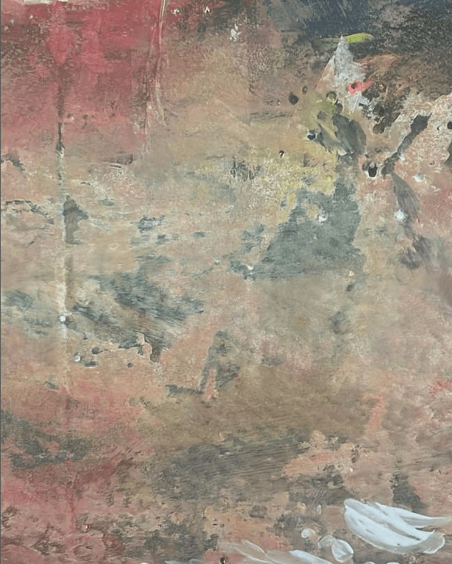 La luna dei colori - Un dipinto astratto dalla texture ruvida e opaca.