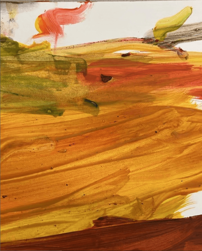 La tempesta uno - Un dipinto astratto intitolato "La tempesta uno", realizzato con pennellate ampie e materiche di pittura acrilica